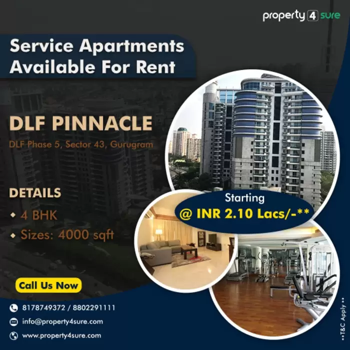₹ 150.000 Service Apartments for Rent in Gurgaon